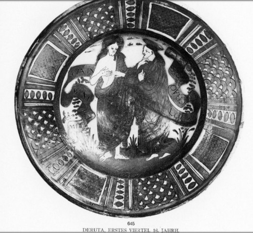 Plat d'apparat en faience lustrée de Deruta, 1er tiers du XVIe siècle - Renaissance