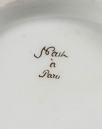 NAST A PARIS - Tasse et sa sous-tasse, époque Premier Empire circa 1800 - 1810 - Céramiques, Porcelaines Style Empire