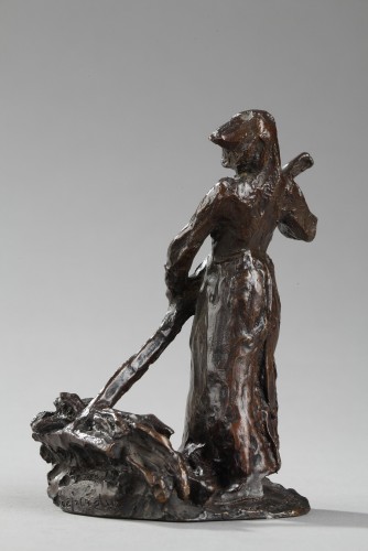 Sculpture Sculpture en Bronze - Ramasseuse de foin - Aimé-Jules DALOU (1838-1902)