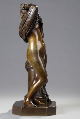 Sculpture Sculpture en Bronze - Femme ôtant sa chemise - James PRADIER (1790-1852)