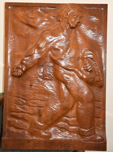 Suite de 4 panneaux sculptés - Edouard CHASSAING (1895-1974) - Sculpture Style Art Déco