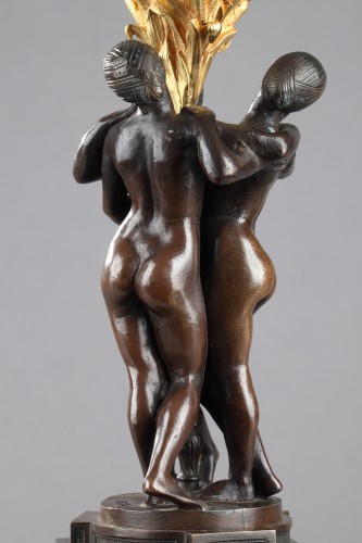 Sculpture Sculpture en Bronze - Les Grâces - Antoine-Louis BARYE (1796-1875)