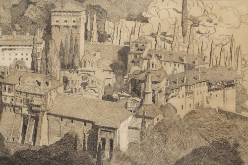 Mont Athos -  Paul JOUVE (1878-1973) - Galerie Tourbillon
