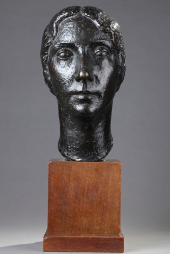 Portrait de femme - Marcel GIMOND (1894-1961) - Sculpture Style Art Déco