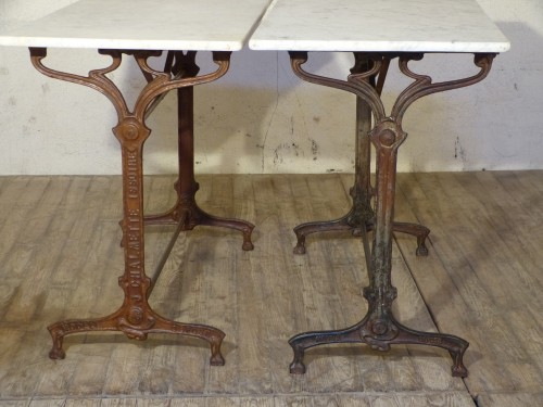 Paire de tables de brasserie Art nouveau - Matériaux & Architecture Style Art nouveau