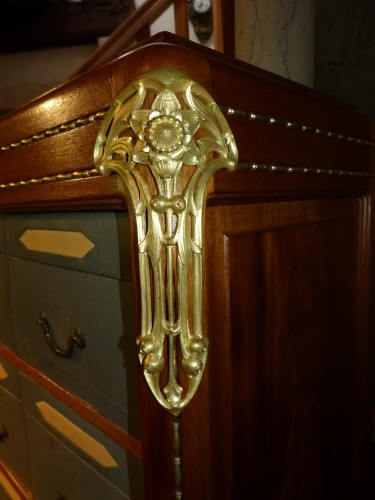Antiquités - Louis Majorelle - Cabinet de travail Art nouveau bronzes dorés