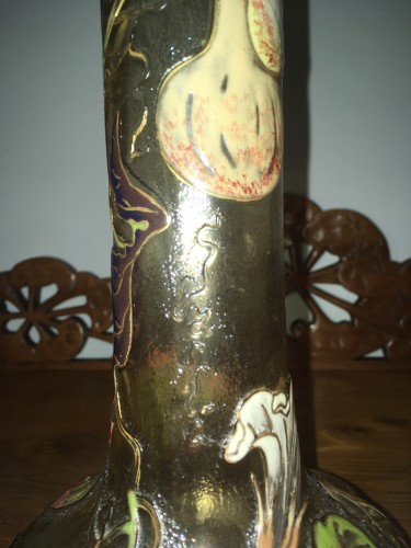 XXe siècle - Cristallerie Gallé - Vase  aux coloquintes, Art Nouveau