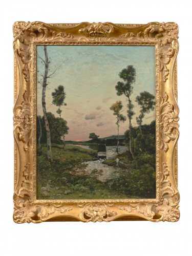 Paysage au moulin - Henri Joseph Harpignies (1819-1916)