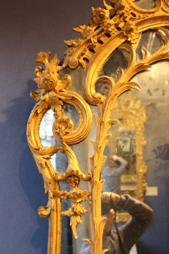 Miroirs, Trumeaux  - Miroir à parcloses d'époque Régence