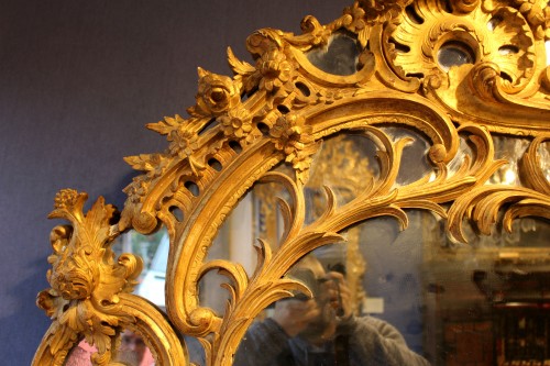 XVIIIe siècle - Miroir à parcloses d'époque Régence