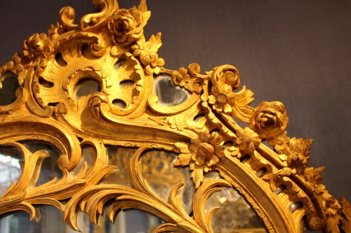 Miroir à parcloses d'époque Régence - Régence