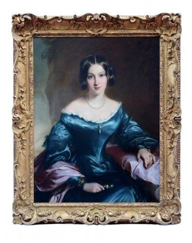 Portrait de lady Eleanor FitzRoy - Attribué à Sir Francis Grant