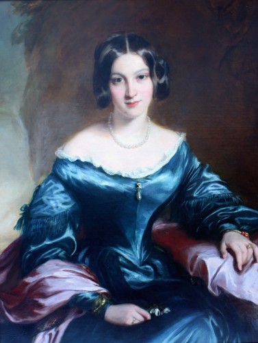 Portrait de lady Eleanor FitzRoy - Attribué à Sir Francis Grant - Galerie William Diximus