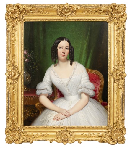Portrait de femme signé par J.D Court 1839