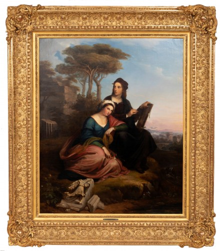 Raphaël et la Fornarina - Joseph Mathieu Lambert (1804-1861)