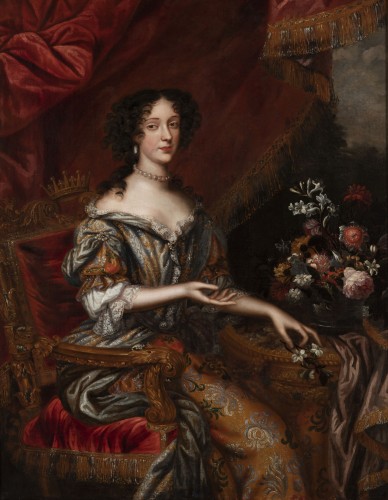 Tableaux et dessins Tableaux XVIIe siècle - Portrait du XVIIe, Marie Béatrice Eléonore isabelle d’Este, princesse de Modène