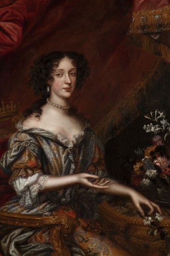 Portrait du XVIIe, Marie Béatrice Eléonore isabelle d’Este, princesse de Modène - Louis XIV