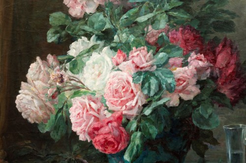 Napoléon III - Furcy de Lavault (1847-1915) - Nature morte de roses et de prunes