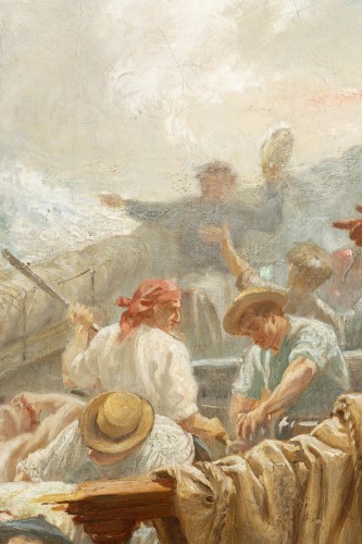 XIXe siècle - Marine - La bataille de Trafalgar - William Brassey Hole (1846 - 1917)