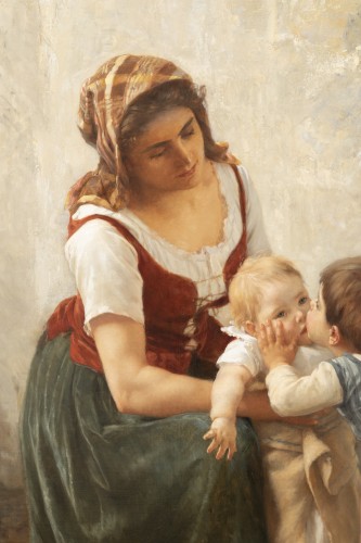 Le baiser -  Timoléon Marie Lobrichon (1831-1914) - Galerie William Diximus