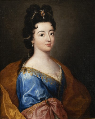 Portrait d'une élégante - Attribué à Alexis Simon Belle (1674-1734) - Tableaux et dessins Style Régence
