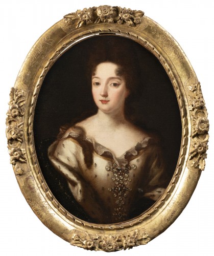 Portrait d'une princesse de sang sous le règne Louis XIV - Entourage de P. Mignard
