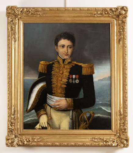 Portrait d'un officier général d'époque Restauration - Tableaux et dessins Style Restauration - Charles X