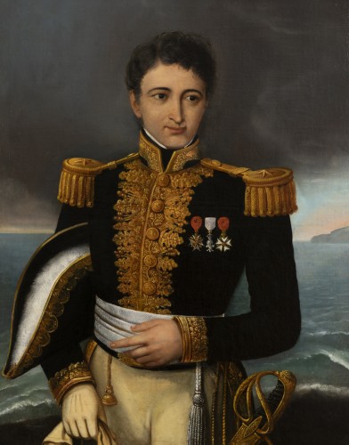Tableaux et dessins Tableaux XIXe siècle - Portrait d'un officier général d'époque Restauration