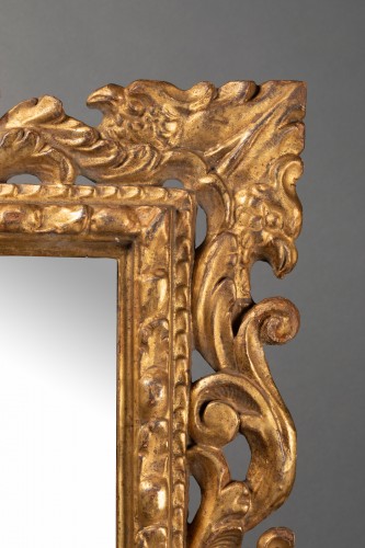 Paire de miroirs italiens en bois sculpté - 19e siècle - Miroirs, Trumeaux Style 