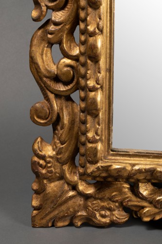 XIXe siècle - Paire de miroirs italiens en bois sculpté - 19e siècle