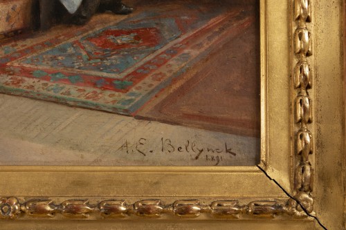 Napoléon III - Hubert-Emile BELLYNCK (1849-?) - La lecture du journal