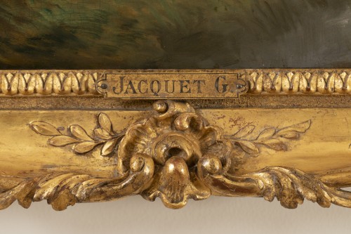 Antiquités - Gustave Jacquet (1846-1909) - Portrait en pied d'une jolie Paysanne