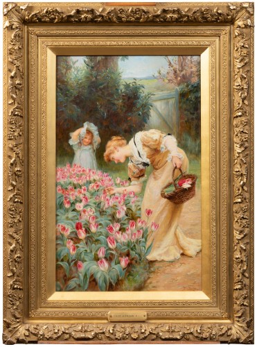 Frederick MORGAN (1847-1927) - la cueillette de tulipes