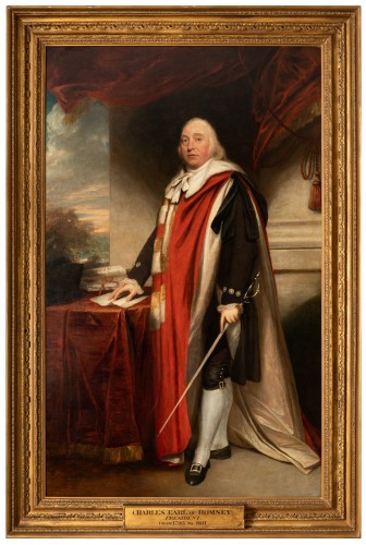 Sir William Beechey R.A. (1753-1839) - Portrait en pied de Charles Marsham Comte de Romney