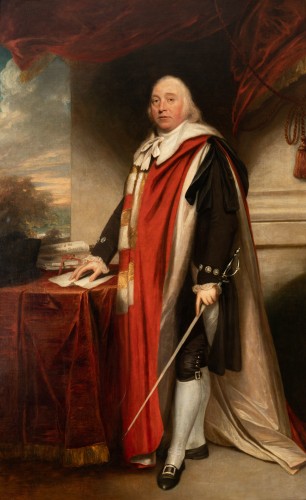 Sir William Beechey R.A. (1753-1839) - Portrait en pied de Charles Marsham Comte de Romney - Tableaux et dessins Style 