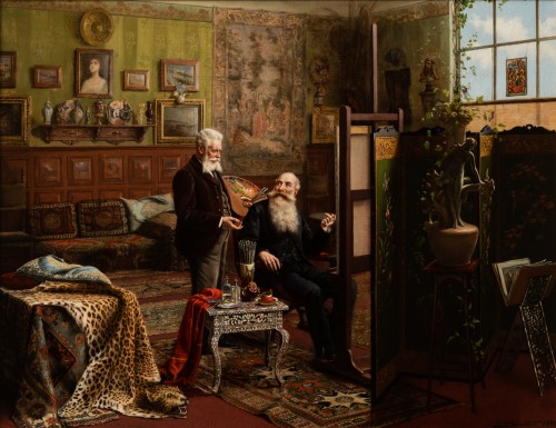 Carl Johann Spielter - Le peintre dans son atelier - Tableaux et dessins Style 