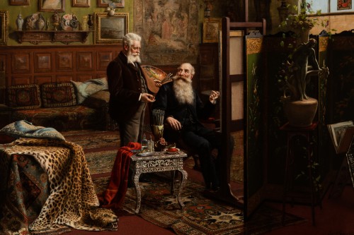 Tableaux et dessins Tableaux XIXe siècle - Carl Johann Spielter - Le peintre dans son atelier