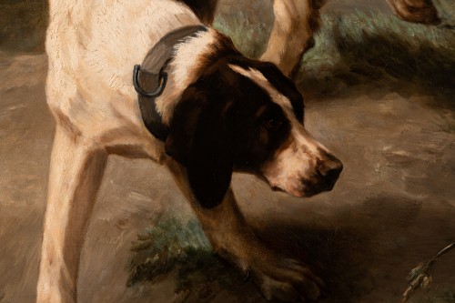 Napoléon III - Louise Lalande (1834-1890) - Deux chiens à l'arrêt