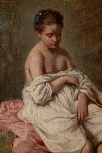 Tableaux et dessins Tableaux XIXe siècle - Charles CHAPLIN (1825-1891 - Jeune fille au bain