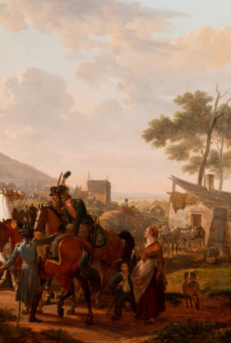Tableaux et dessins Tableaux XIXe siècle - Jacques-François-Joseph Swebach (1769 - 1823) - Campement militaire 1804