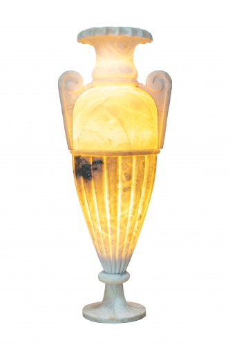 Lampe amphore en albâtre - Objet de décoration Style Art Déco