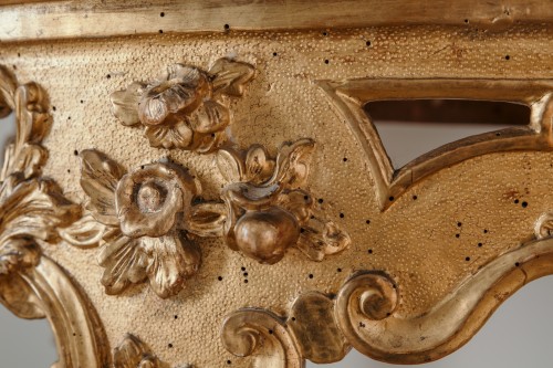 XVIIIe siècle - Console vénitienne en bois doré, Louis XV