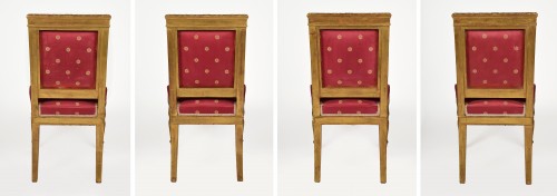 Suite de quatre chaises en bois doré, estampillée Jacob D. rue Meslée - Gallery de Potter d'Indoye