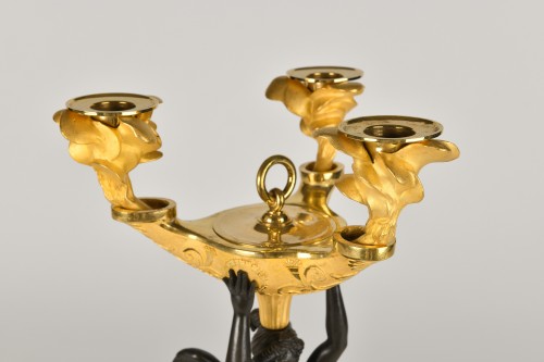 XIXe siècle - Candélabres en bronze à la Victoire, Époque Empire