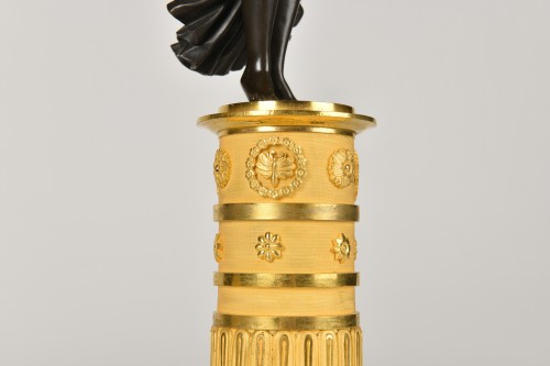 Candélabres en bronze à la Victoire, Époque Empire - Empire