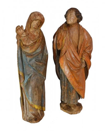 Vierge et Saint Jean au Calvaire – École bourguignonne 2e moitié du XVe