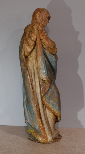 Vierge et Saint Jean au Calvaire – École bourguignonne 2e moitié du XVe - Sculpture Style Moyen Âge