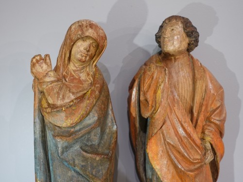 XIe au XVe siècle - Vierge et Saint Jean au Calvaire – École bourguignonne 2e moitié du XVe