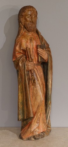 Sculpture Sculpture en Bois - Saint Pierre – Burgondo Flamand  XVe siècle