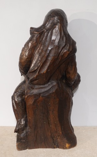 Louis XIII - Pietà en noyer d'époque XVIIe